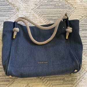 MICHAEL KORS DENIM ROPE HANDLE TOTE / SHOULDER BAG